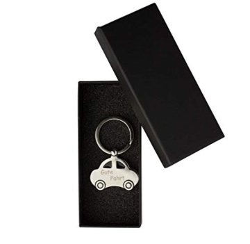 DonJordi Schlüsselanhänger GUTE FAHRT für alle Autofahrer zum Führerschein oder als Glücksbringer mit Geschenkbox - 3