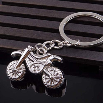 DonJordi Schlüsselanhänger Motorrad Motocross aus Metall - Das Geschenk für alle Biker und Motorradfahrer - Anhänger als Moto Cross Maschine - 3