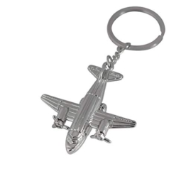 DonJordi Schlüsselanhänger Transportflugzeug aus Metall - Das ideale Geschenk für Piloten, Flugbegleiter & Reisefreunde - 1
